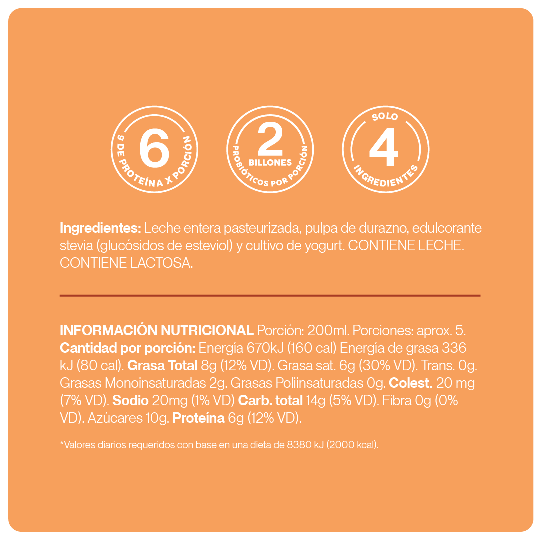 Yogurt Digestivo Durazno - Imagen 3